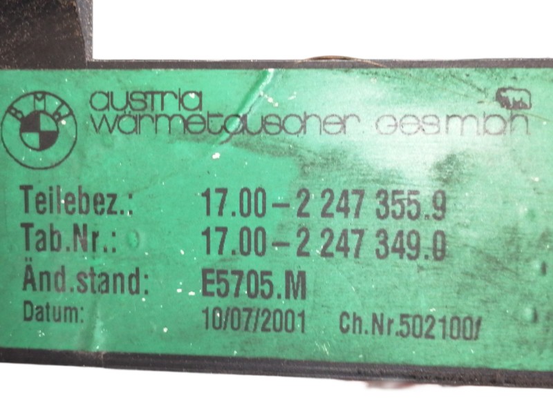 Recambio de condensador / radiador aire acondicionado para bmw serie 5 berlina (e39) 3.0 24v turbodiesel cat referencia OEM IAM 