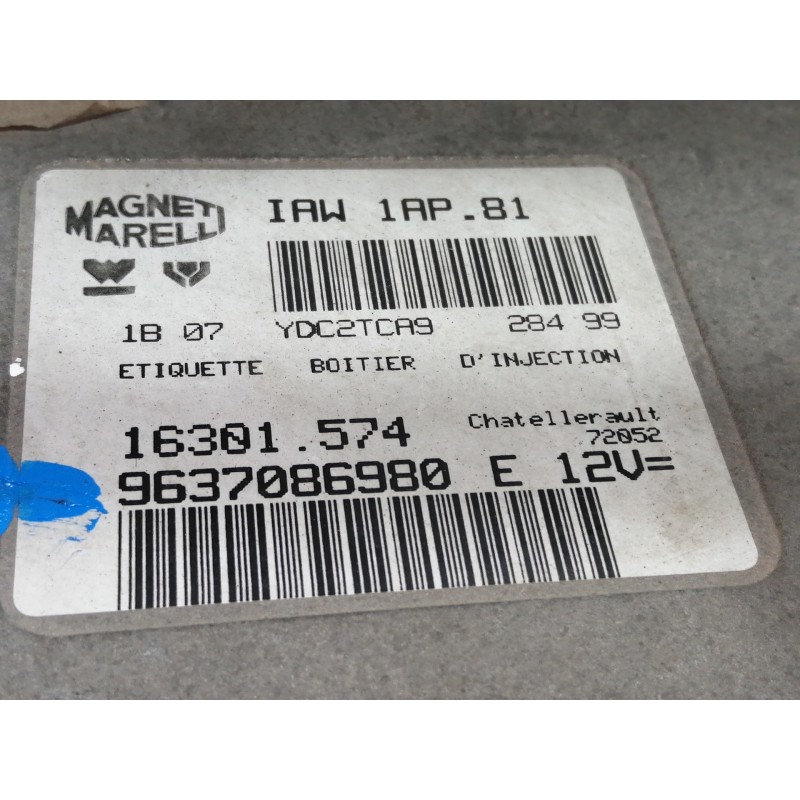 Recambio de centralita motor uce para peugeot 206 berlina xs referencia OEM IAM 9637086980 16301574 