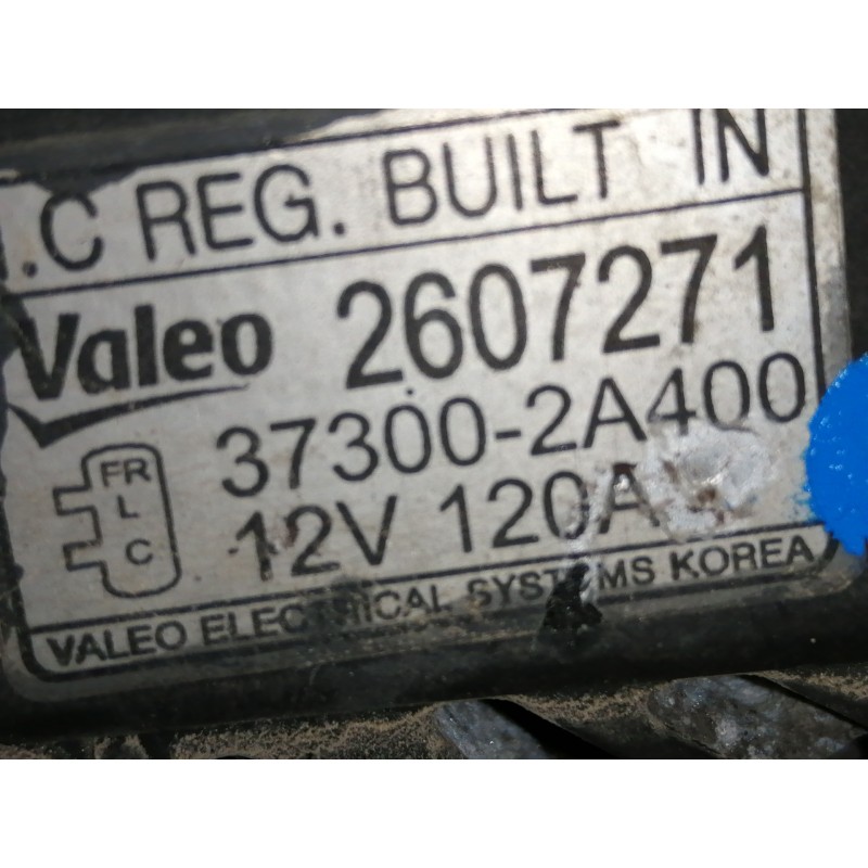 Recambio de alternador para hyundai i20 comfort referencia OEM IAM 2607271 373002A400 