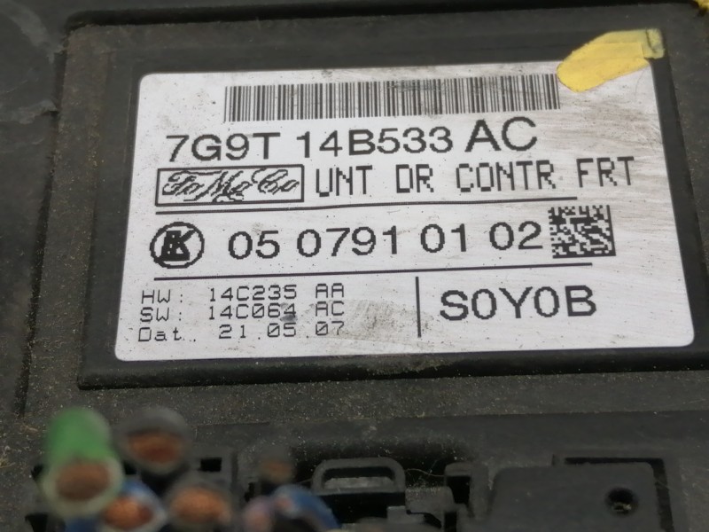 Recambio de modulo electronico para ford s-max (ca1) trend referencia OEM IAM 7G9T14B533AC 0507910102 