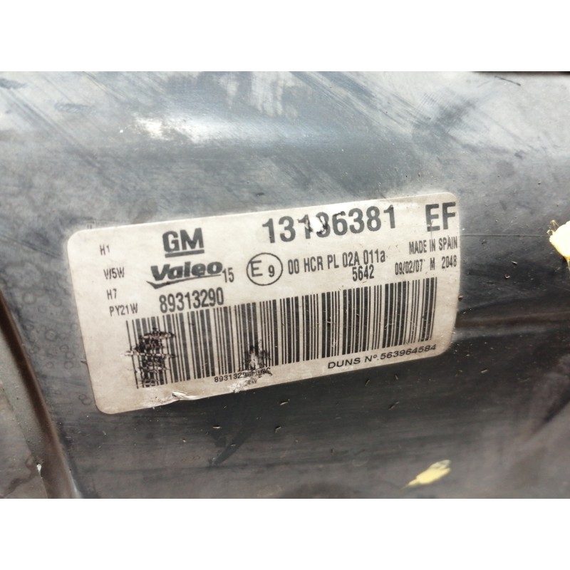 Recambio de faro izquierdo para opel corsa d cosmo referencia OEM IAM 89313290 13186381EF 