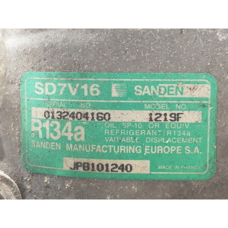 Recambio de compresor aire acondicionado para mg serie 25 (rf) comfort plus (5-ptas.) referencia OEM IAM JPB101240 SD7V161219F 1
