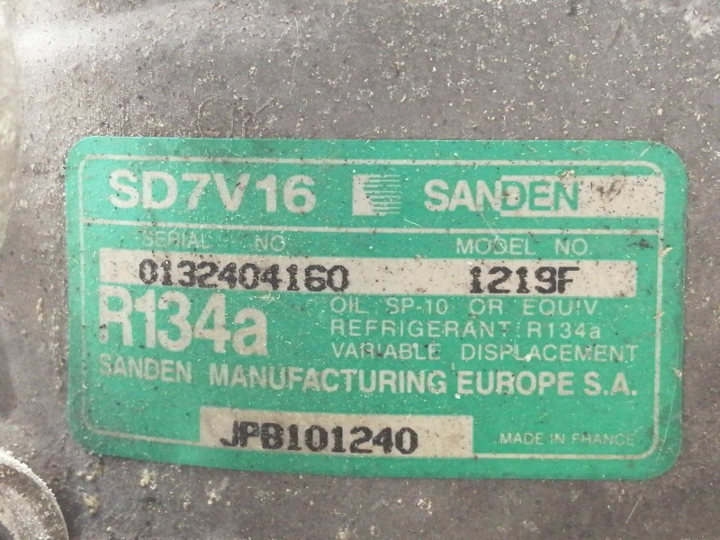 Recambio de compresor aire acondicionado para mg serie 25 (rf) comfort plus (5-ptas.) referencia OEM IAM JPB101240 SD7V161219F 1