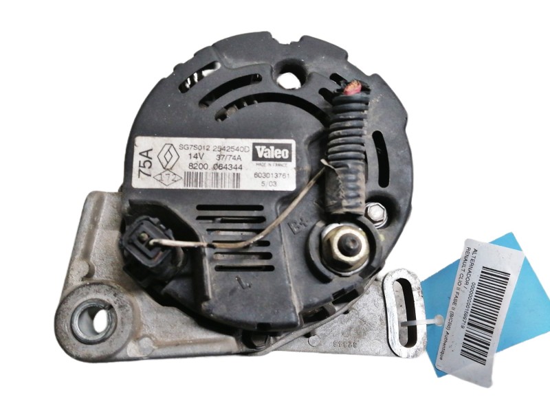 Recambio de alternador para renault clio ii fase ii (b/cb0) authentique referencia OEM IAM 8200064344 SG7S012 2542540D