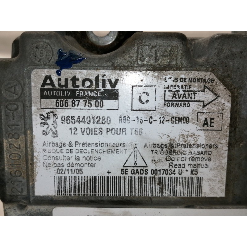 Recambio de centralita airbag para peugeot 307 cc (s2) básico referencia OEM IAM 216102810  