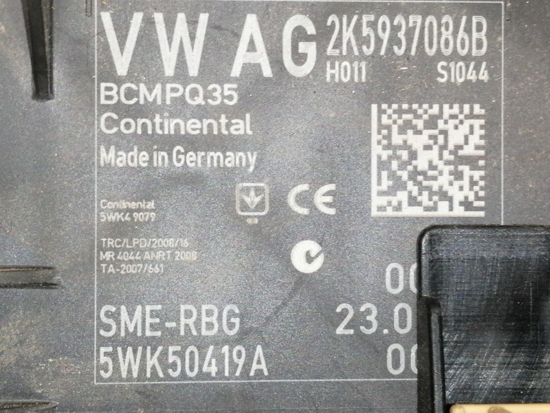 Recambio de modulo electronico para volkswagen caddy ka/kb (2c) comfortline referencia OEM IAM 2K5937086B 5WK50419A 5WK49079