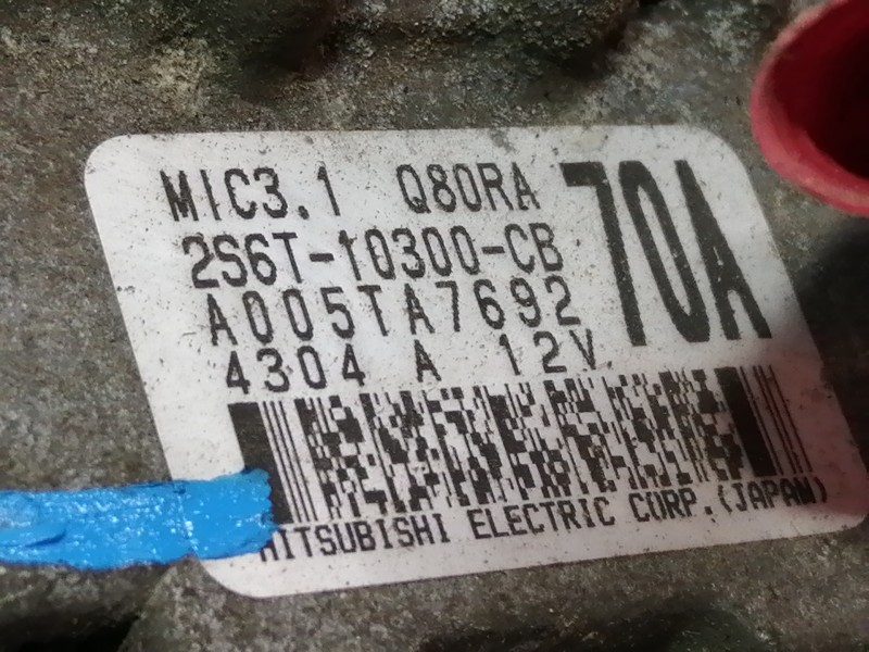 Recambio de alternador para ford fiesta (cbk) fun referencia OEM IAM 2S6T10300CB A005TA7692 