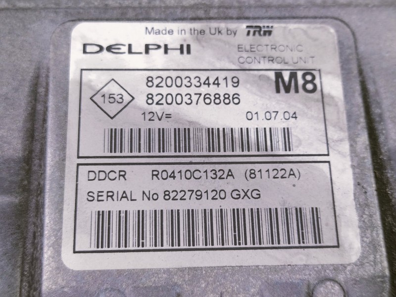 Recambio de centralita motor uce para nissan micra (k12e) acenta referencia OEM IAM 8200334419 R0410C132A 