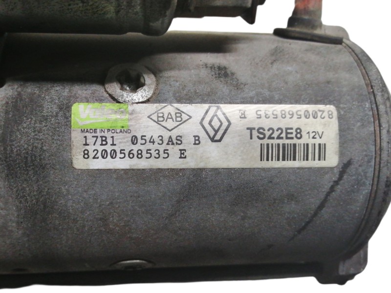 Recambio de motor arranque para renault koleos 2.0 dci diesel fap referencia OEM IAM 8200568535E 17B10543ASB 