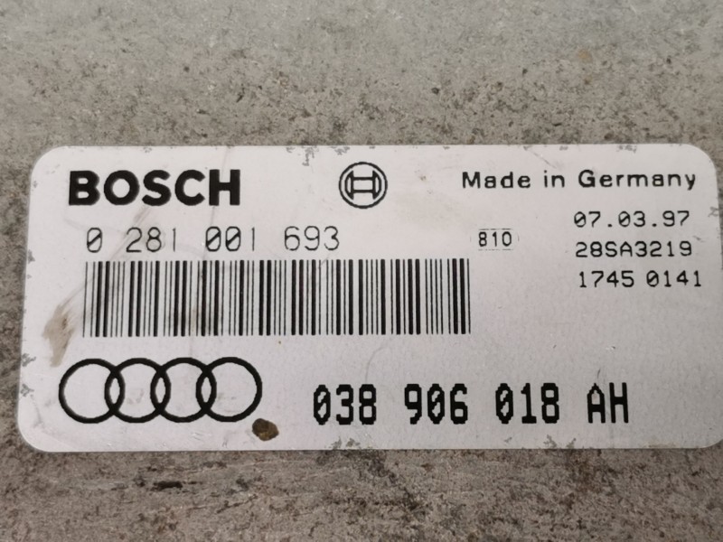 Recambio de centralita motor uce para audi a3 (8l) 1.9 tdi referencia OEM IAM 038906018AH  