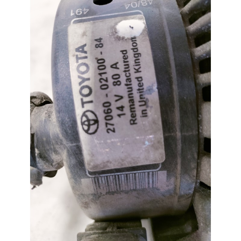 Recambio de alternador para toyota avensis berlina (t 22) 1.6 terra (4-ptas.) referencia OEM IAM 270600210084 02100 