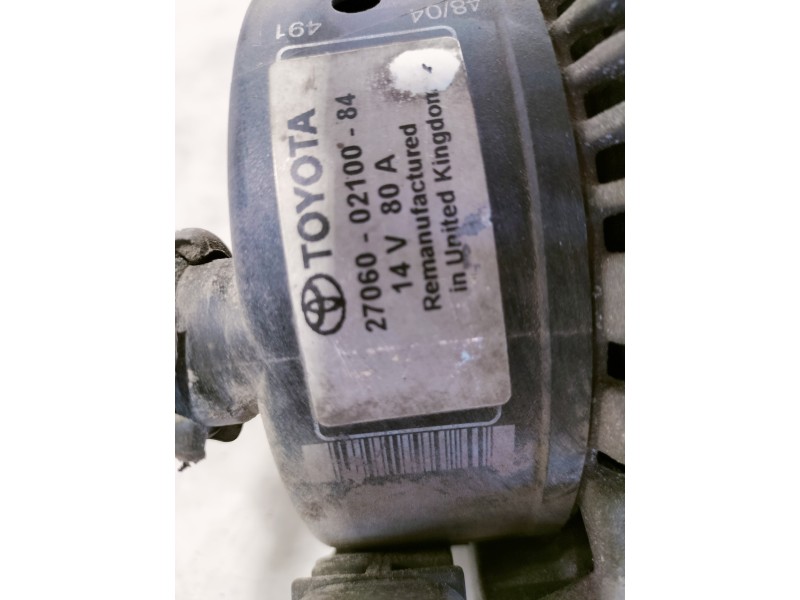 Recambio de alternador para toyota avensis berlina (t 22) 1.6 terra (4-ptas.) referencia OEM IAM 270600210084 02100 