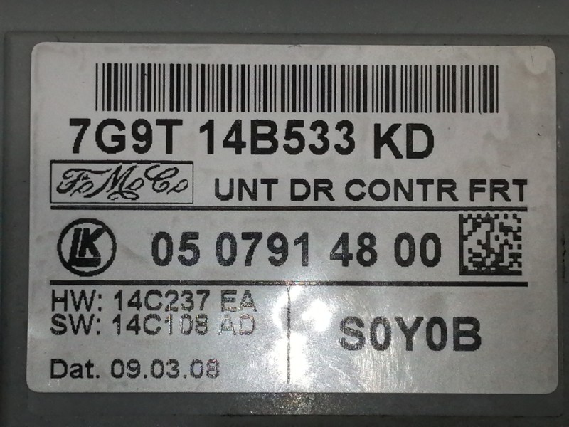 Recambio de modulo electronico para ford mondeo ber. (ca2) ghia referencia OEM IAM 7G9T14B533KD 0507914800 14C237EA