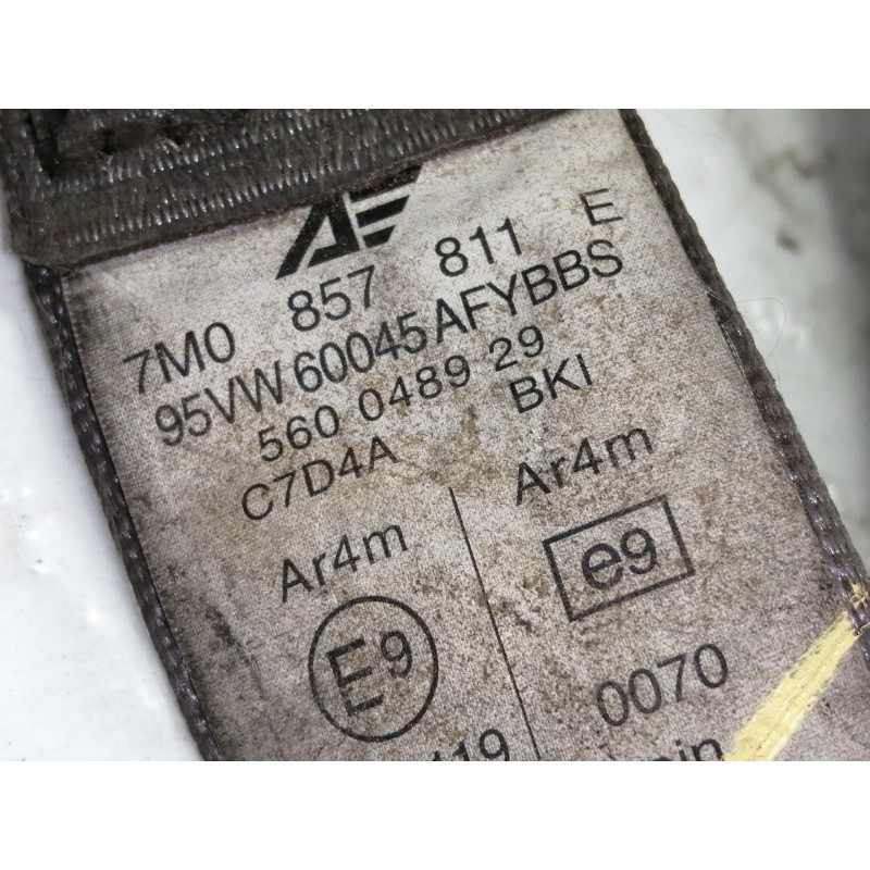 Recambio de cinturon seguridad trasero izquierdo para seat alhambra (7v8) se referencia OEM IAM 7M0857811E 7M0857811 5 PUERTAS