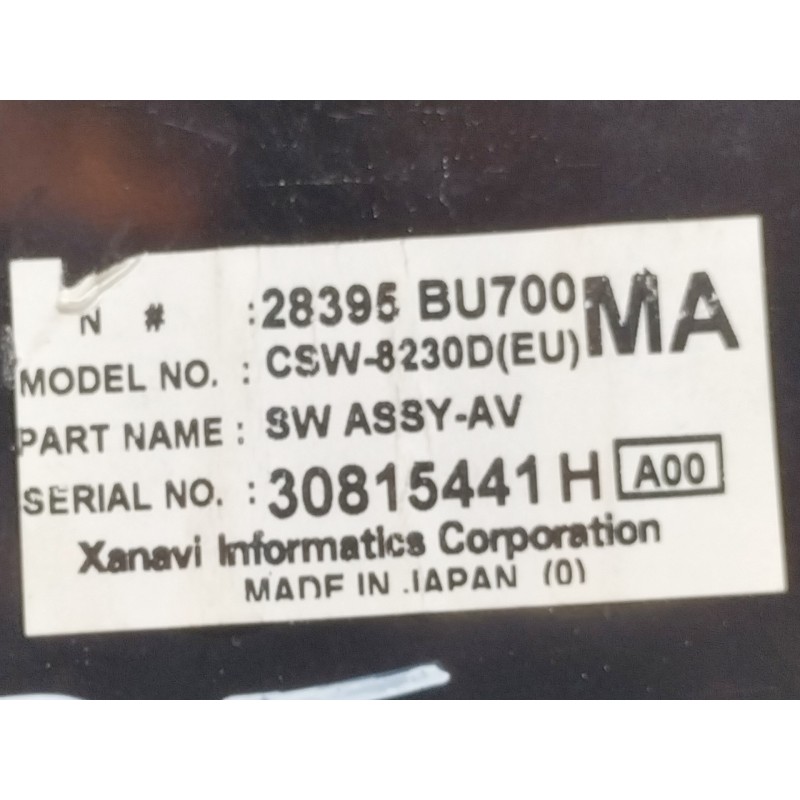 Recambio de mando calefaccion / aire acondicionado para nissan almera tino (v10m) acenta referencia OEM IAM 28395BU700MA  