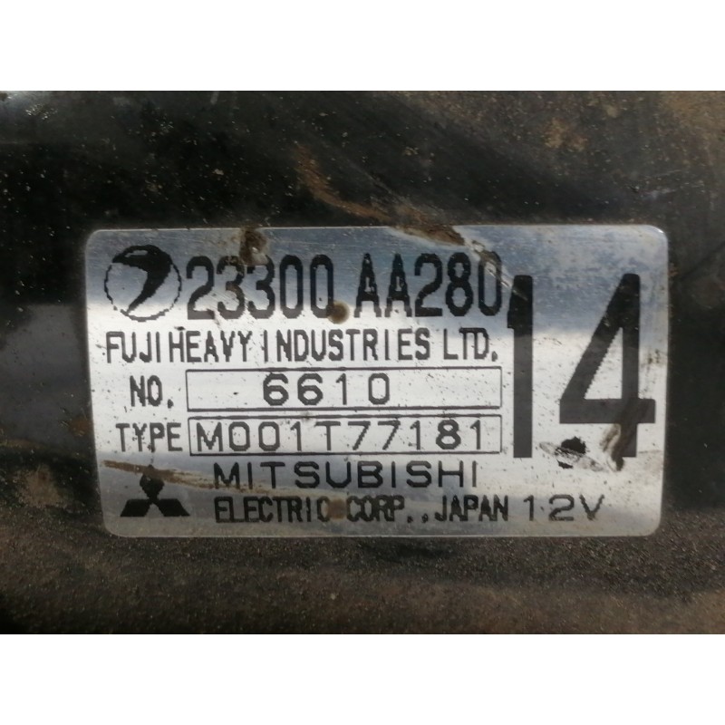 Recambio de motor arranque para subaru impreza g10 (gfc) 2.0 cat referencia OEM IAM 23300AA280 M001T77181 