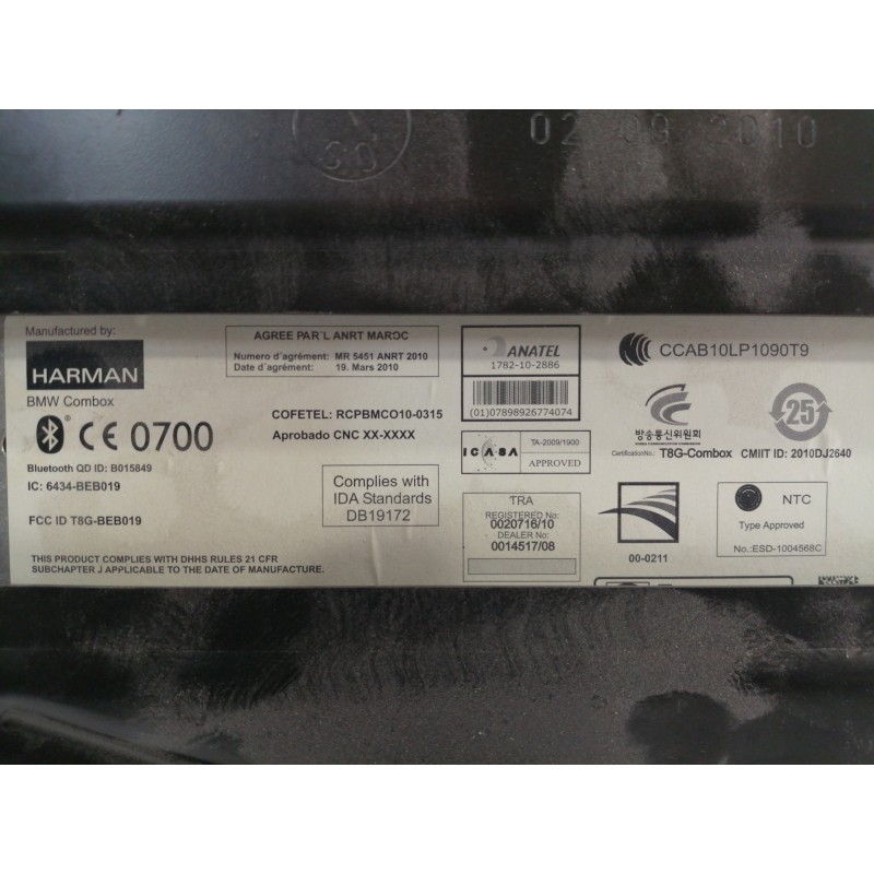 Recambio de modulo electronico para bmw serie 5 lim. (f10) 520d referencia OEM IAM 8410924418801 8410924418801 10099110