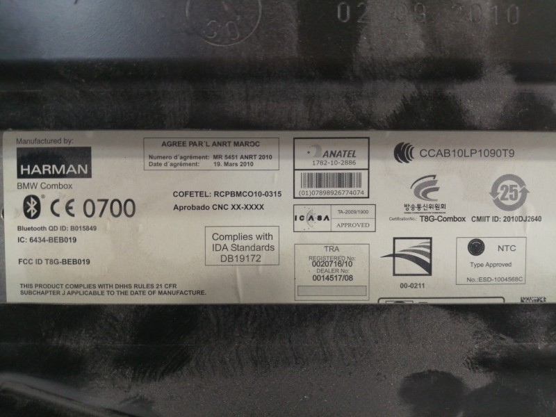 Recambio de modulo electronico para bmw serie 5 lim. (f10) 520d referencia OEM IAM 8410924418801 8410924418801 10099110