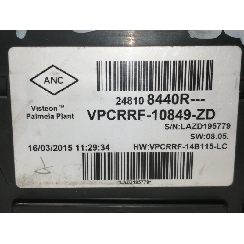 Recambio de cuadro instrumentos para renault clio iv business referencia OEM IAM 248108440R VPCRRF10849ZD 