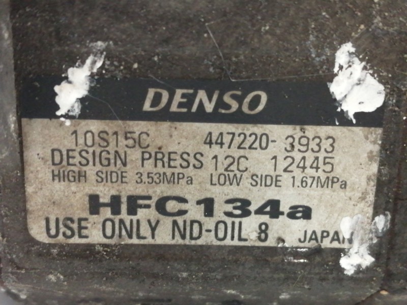 Recambio de compresor aire acondicionado para toyota rav 4 (a2) 2.0 sol 44x (2003) referencia OEM IAM 4472203933 4473009500 10S1