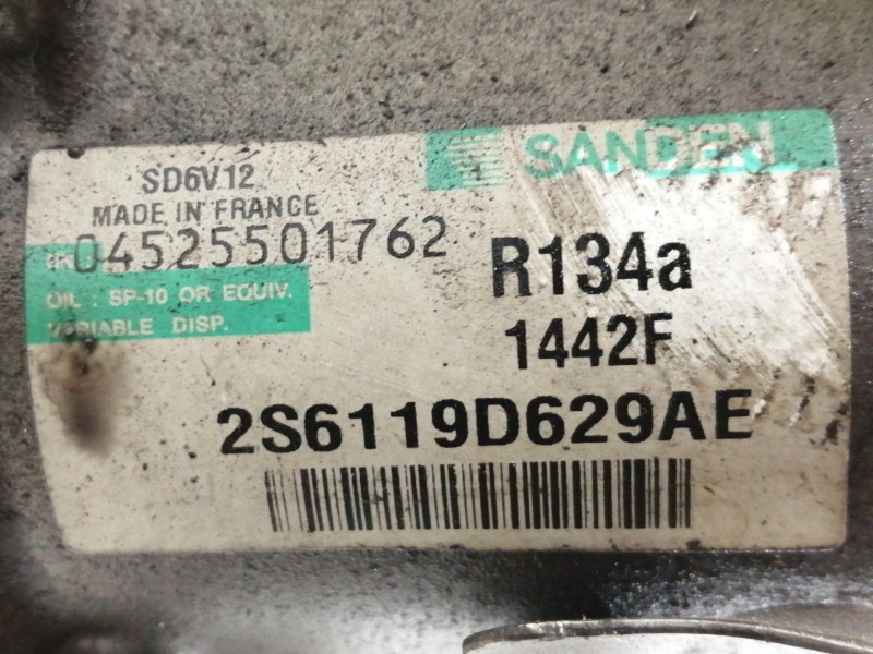 Recambio de compresor aire acondicionado para ford fiesta (cbk) ambiente referencia OEM IAM 2S6119D629AE SD6V121442F 04525501762