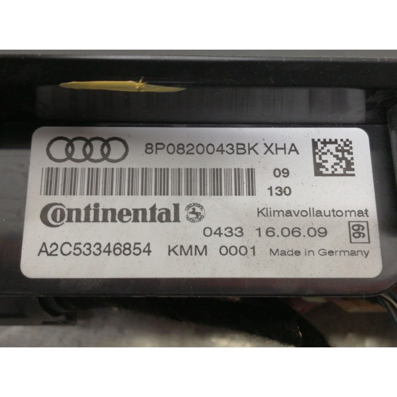 Recambio de mando calefaccion / aire acondicionado para audi a3 sportback (8p) 1.8 tfsi ambiente referencia OEM IAM 8P0820043BK 