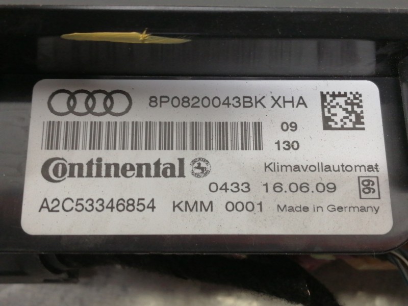Recambio de mando calefaccion / aire acondicionado para audi a3 sportback (8p) 1.8 tfsi ambiente referencia OEM IAM 8P0820043BK 