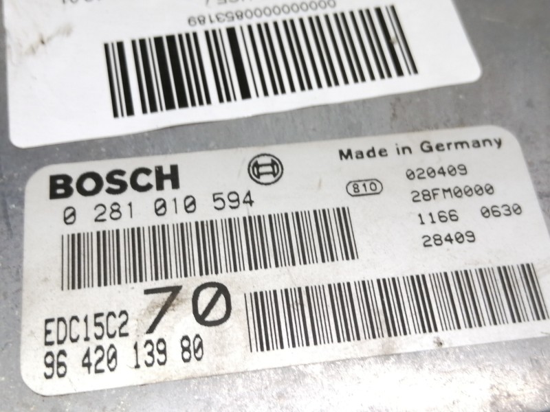 Recambio de centralita motor uce para peugeot 206 berlina xr referencia OEM IAM 0281010594 9642013980 28FM0000