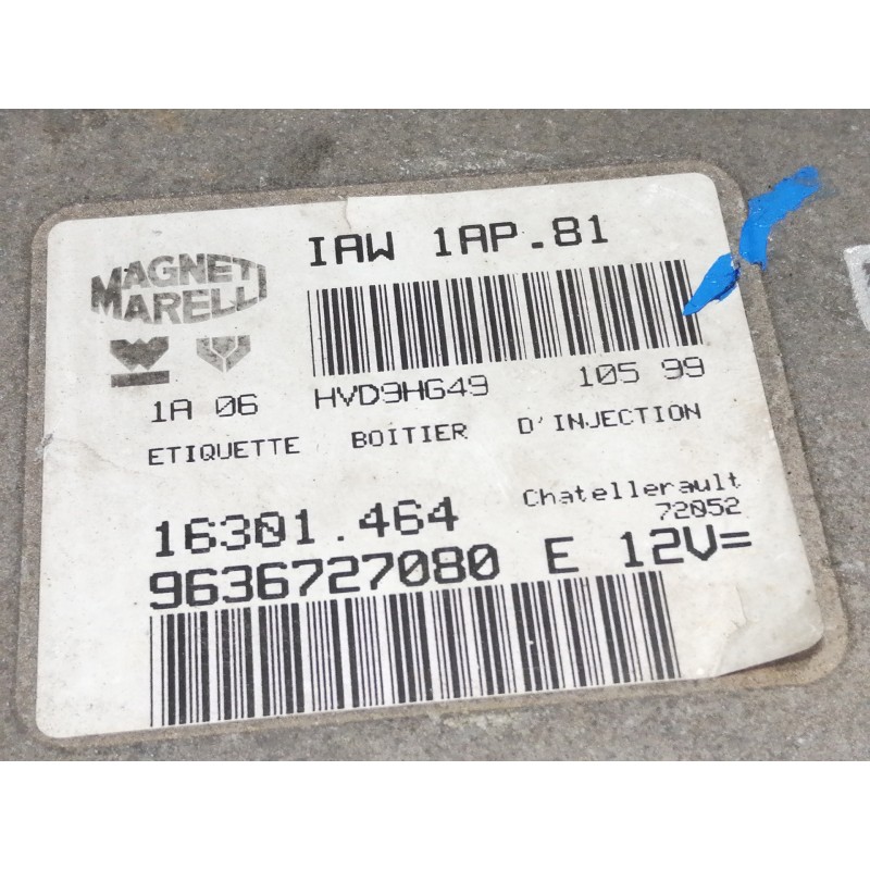 Recambio de centralita motor uce para peugeot 206 berlina xr referencia OEM IAM 9636727080 9636727080E 