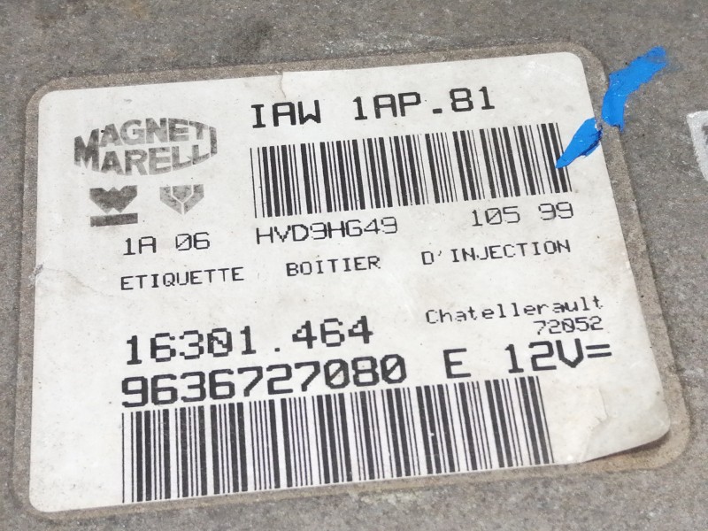 Recambio de centralita motor uce para peugeot 206 berlina xr referencia OEM IAM 9636727080 9636727080E 