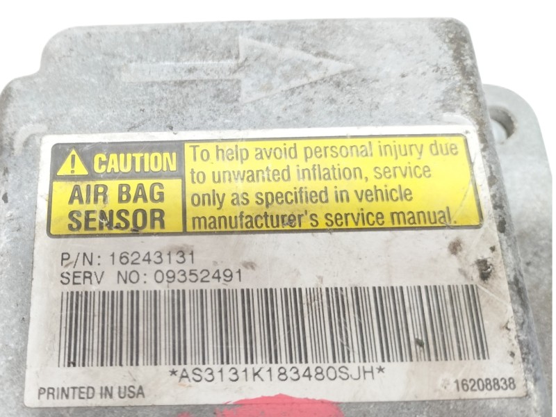 Recambio de centralita airbag para chevrolet camaro z98 referencia OEM IAM 09352491  