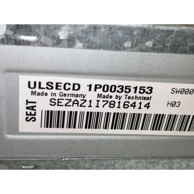 Recambio de sistema audio / radio cd para seat leon (1p1) emocion referencia OEM IAM 1P0035153  
