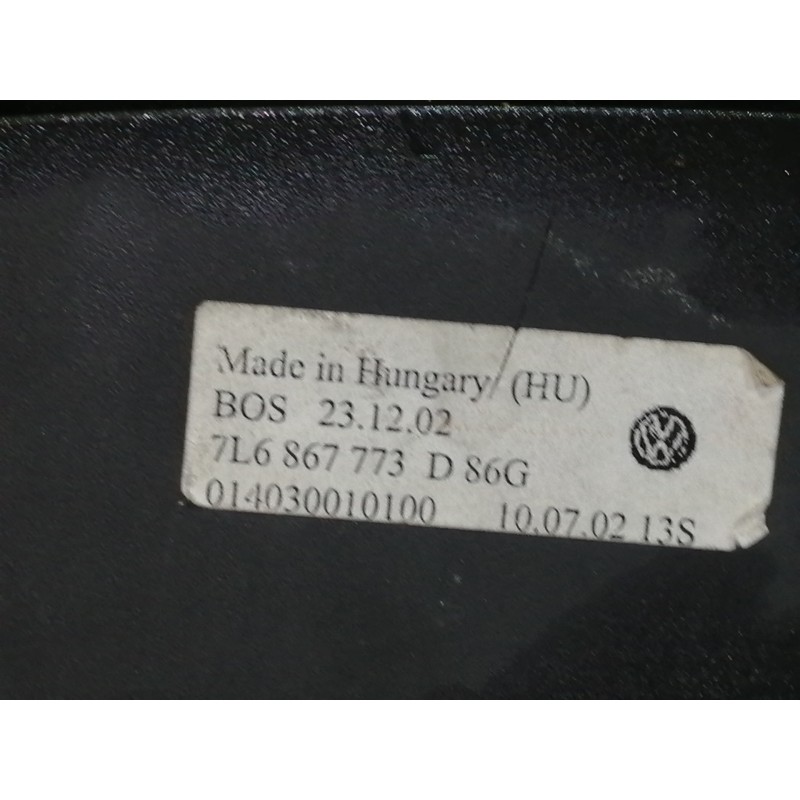 Recambio de bandeja trasera para volkswagen touareg (7la) tdi v10 referencia OEM IAM 7L6867773  