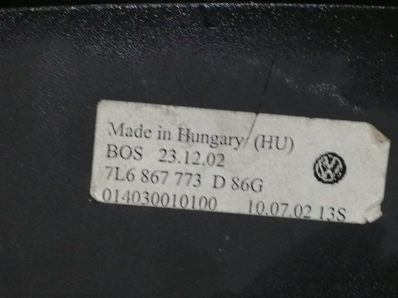 Recambio de bandeja trasera para volkswagen touareg (7la) tdi v10 referencia OEM IAM 7L6867773  