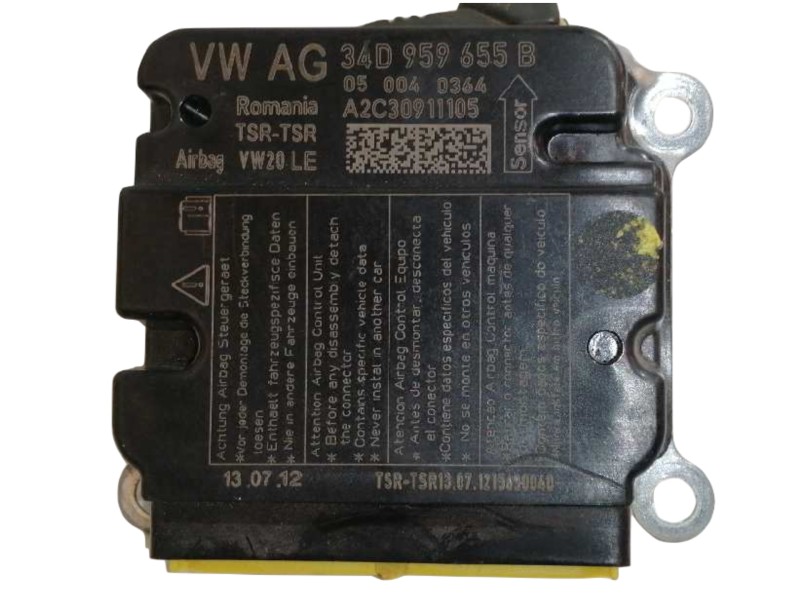 Recambio de centralita airbag para seat toledo (kg3) reference plus referencia OEM IAM 34D959655B  