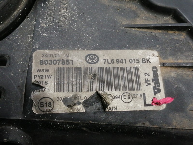 Recambio de faro izquierdo para volkswagen touareg (7la) tdi v10 referencia OEM IAM 7L6941015BK 89307851 