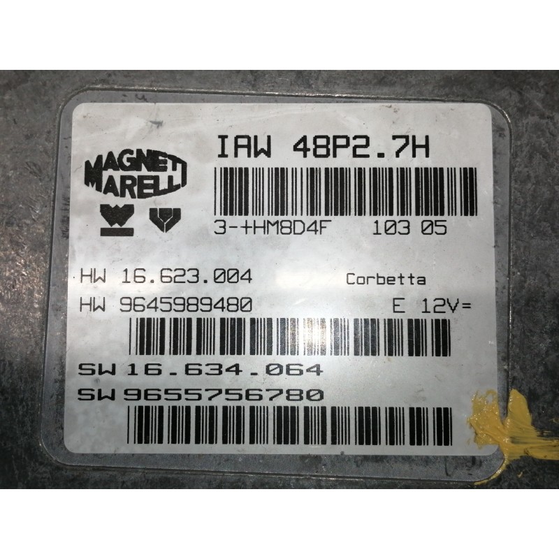 Recambio de centralita motor uce para citroën c2 sx referencia OEM IAM 9645989480 IAW48P27H 16623004 16634064 9655756780 HW16623