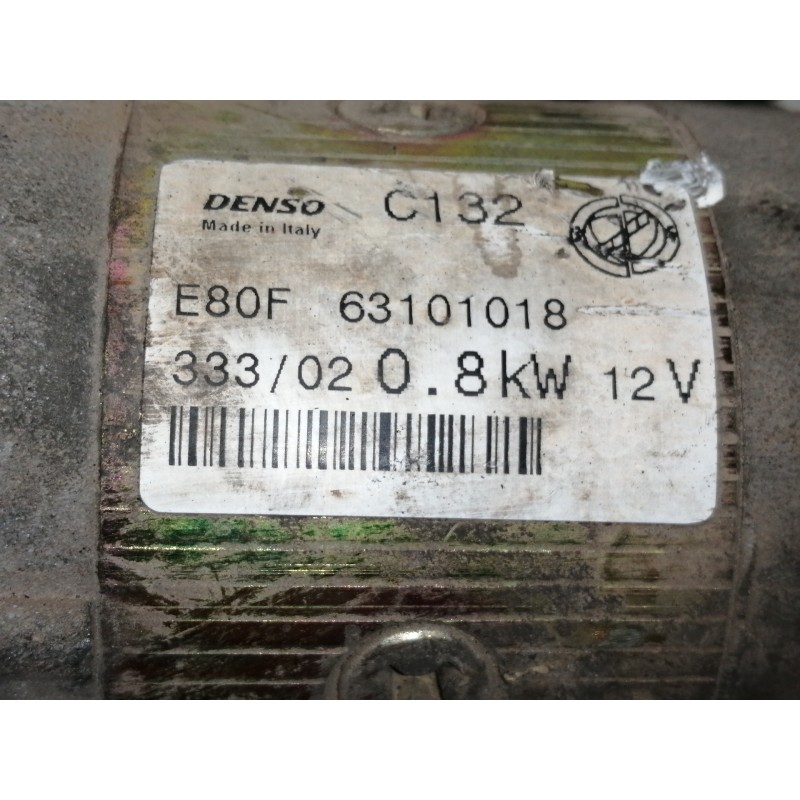 Recambio de motor arranque para fiat punto berlina (188) 1.2 8v dynamic referencia OEM IAM 63101018  