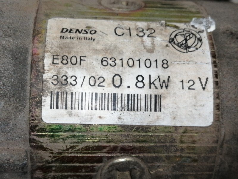 Recambio de motor arranque para fiat punto berlina (188) 1.2 8v dynamic referencia OEM IAM 63101018  