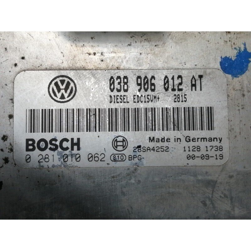 Recambio de centralita motor uce para seat toledo (1m2) stella referencia OEM IAM 038906012AT 0281010062 28SA4252 