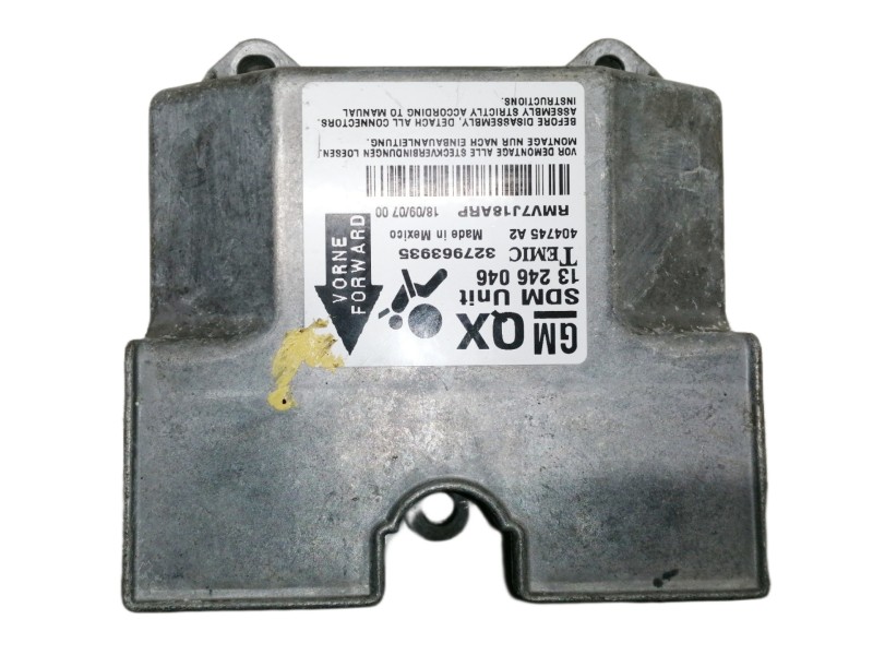 Recambio de centralita airbag para opel zafira b cosmo referencia OEM IAM 13246046 327963935 404745A2 RMV7J18ARP 