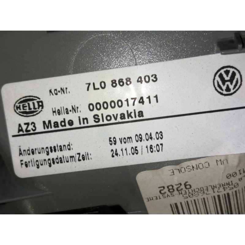 Recambio de techo interior para volkswagen touareg (7l6) v6 tdi referencia OEM IAM 7L6867500BJ  