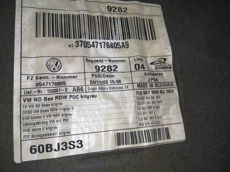 Recambio de techo interior para volkswagen touareg (7l6) v6 tdi referencia OEM IAM 7L6867500BJ  