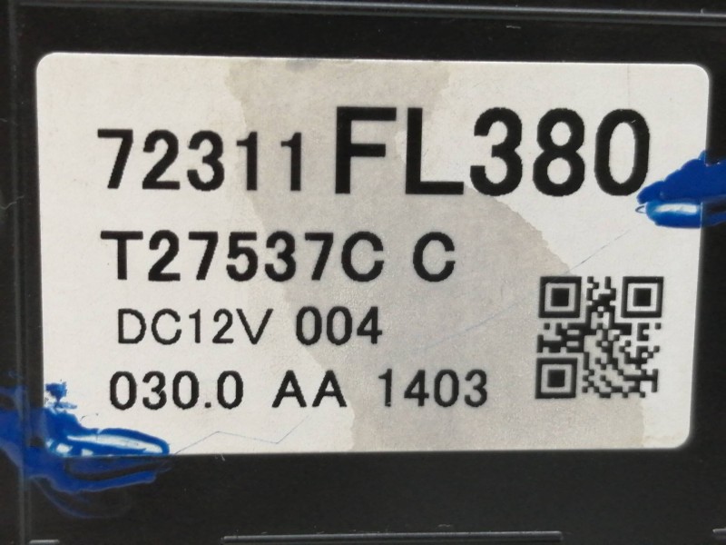 Recambio de mando calefaccion / aire acondicionado para subaru xv (g5) executive plus referencia OEM IAM 66062FL010 72311FL380 T
