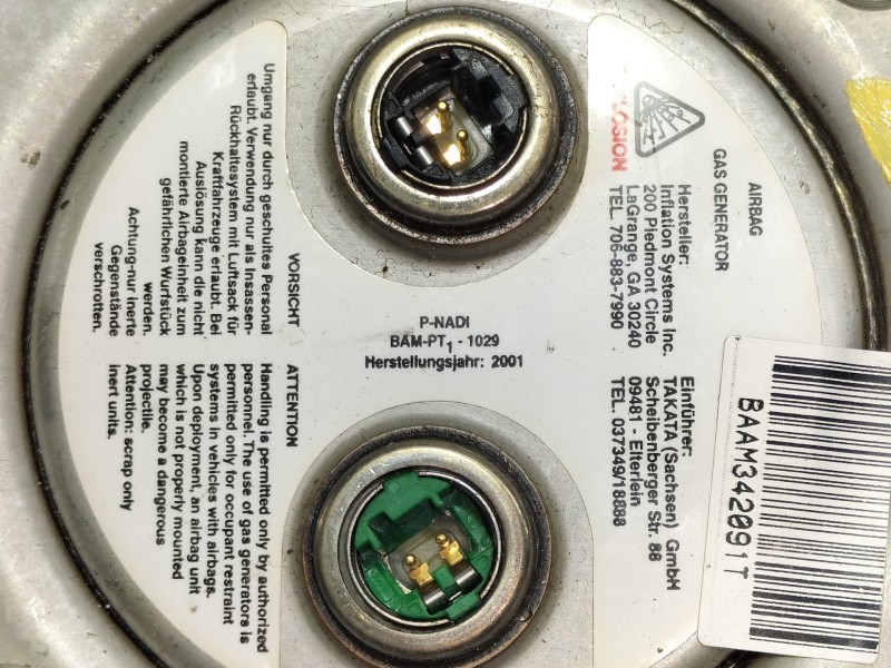 Recambio de airbag delantero izquierdo para bmw serie 3 compact (e46) 316ti referencia OEM IAM 33109680803X 33109680803 