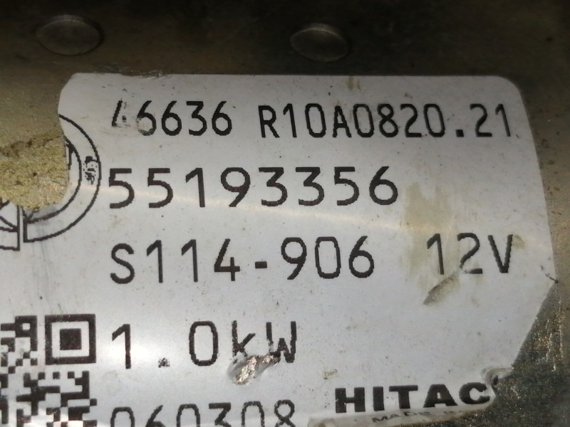 Recambio de motor arranque para fiat stilo (192) 1.4 referencia OEM IAM 55193356 55193356 