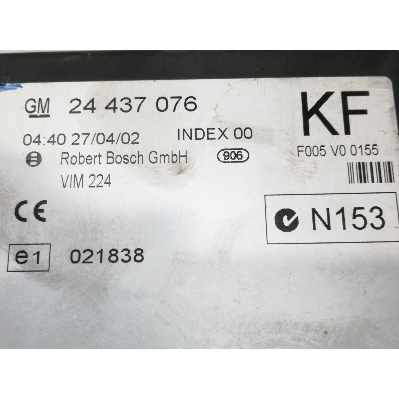 Recambio de centralita cierre para opel zafira a club referencia OEM IAM 24437076  