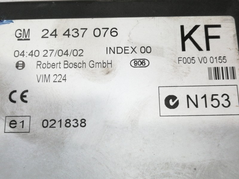 Recambio de centralita cierre para opel zafira a club referencia OEM IAM 24437076  