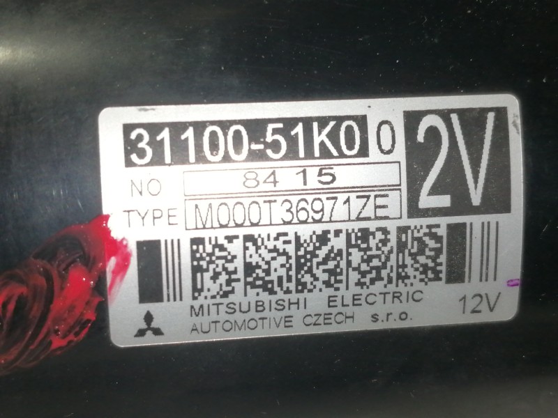 Recambio de motor arranque para opel agila b enjoy referencia OEM IAM 3110051K0  