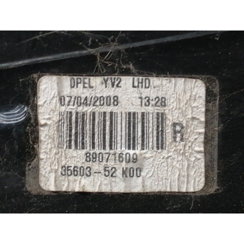 Recambio de piloto trasero derecho para opel agila b enjoy referencia OEM IAM 89071609 3560352K00 